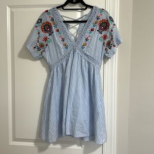 Altar’d state blue embroidered dress
